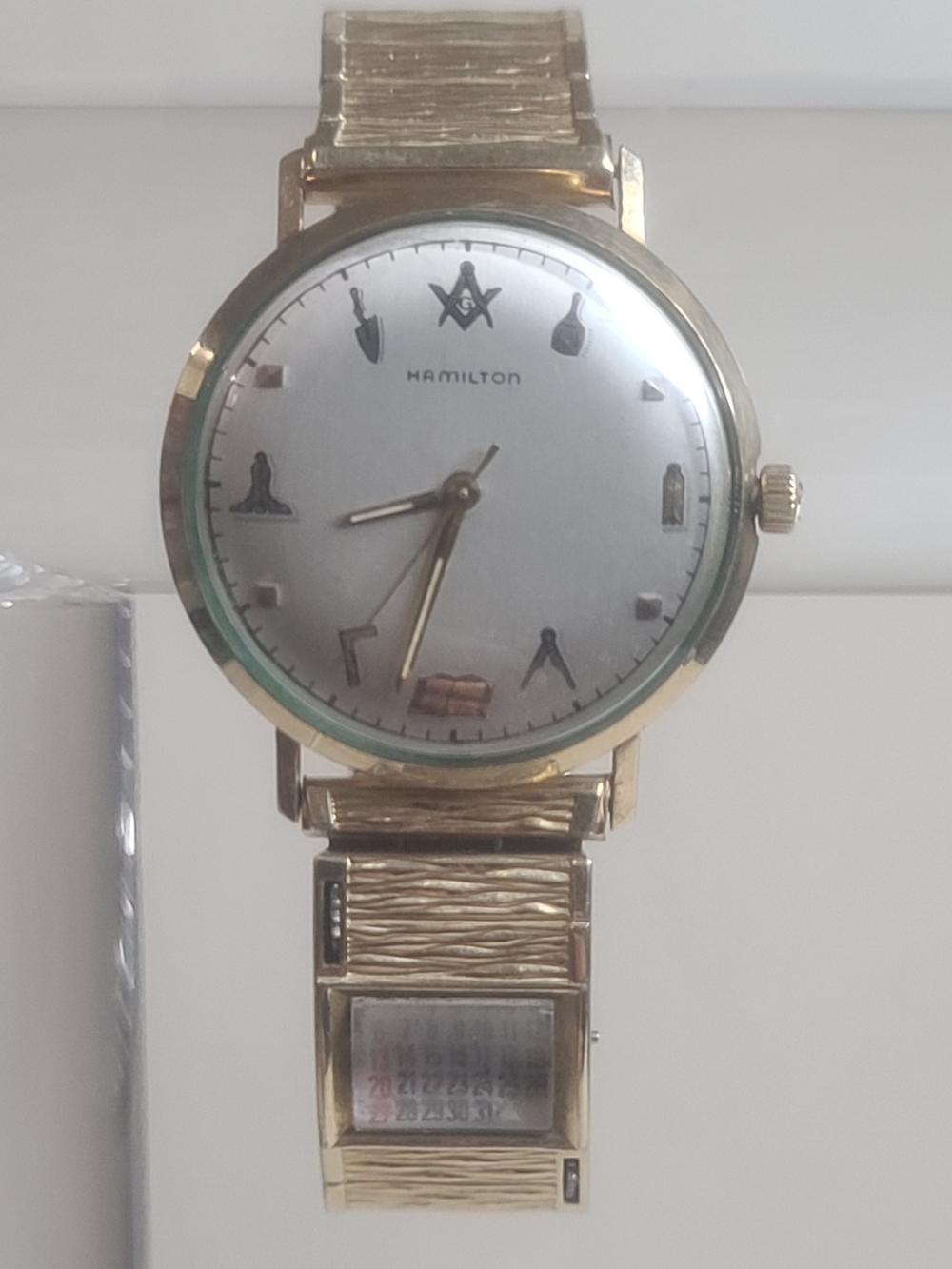 Vintage Hamilton Masonic Dial 10k Gold Filled Men's Wristwatch